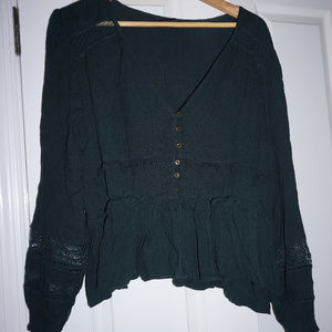 Mild-Crop Green Blouse